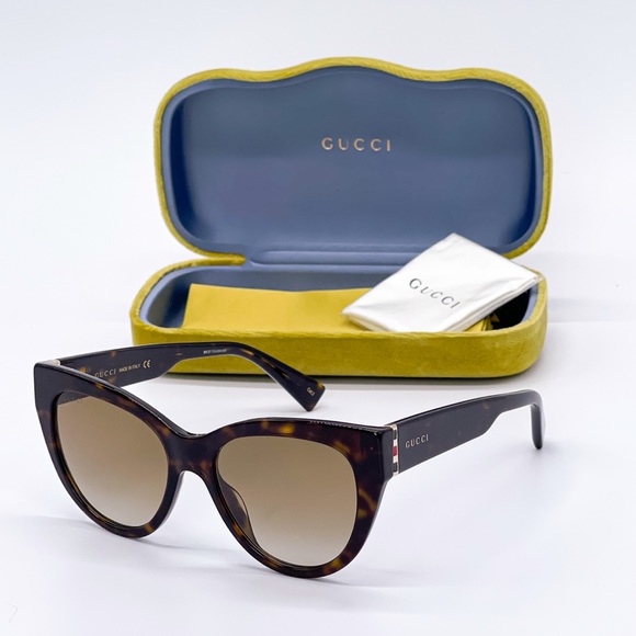 NEW GUCCI GG0460S 002 HAVANA BROWN CAT EYE SUNGLASSES GUCCI
